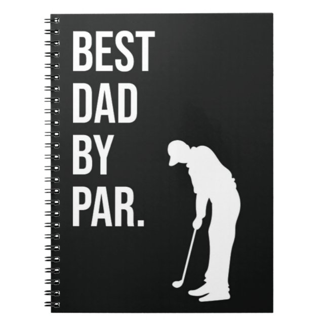 Bästa Pappa-efter-finne, svarta golfpresenter för  Anteckningsbok (Framsidan)
