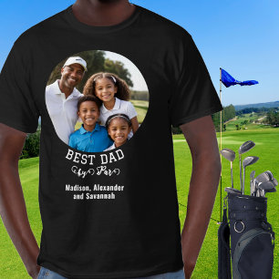 Bästa Pappa efter fotoutfoto Golf Fars dag T Shirt