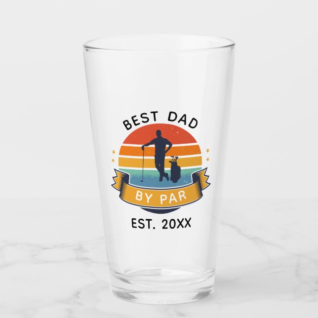 Bästa Pappa efter Golf Älskare Fars dag Anpassning Glaskopp (Framsida)