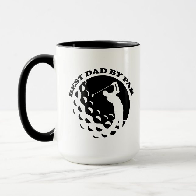Bästa Pappa efter modern golfplatta Mugg (Vänster)