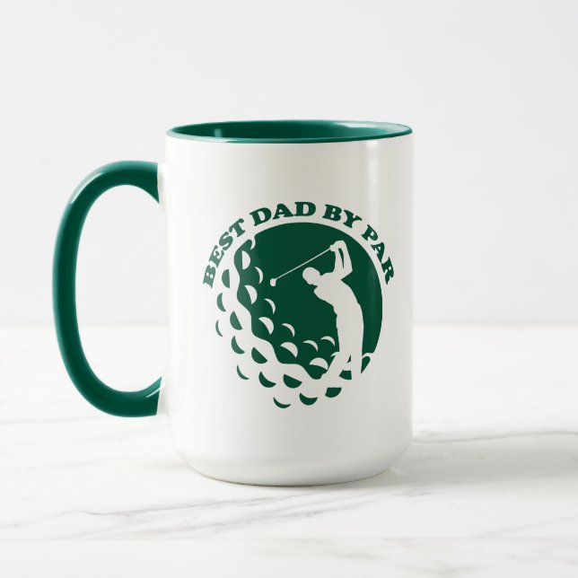 Bästa Pappa efter modern golfplatta Mugg (Vänster)