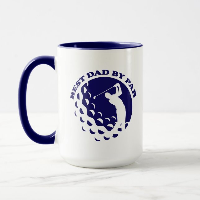 Bästa Pappa efter modern golfplatta Mugg (Vänster)