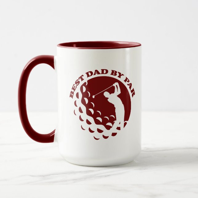 Bästa Pappa efter modern golfplatta Mugg (Vänster)