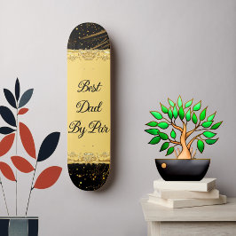 Bästa Pappa efter modern kalligrafi Swirl-Roligten Mini Skateboard Bräda 18,5 Cm