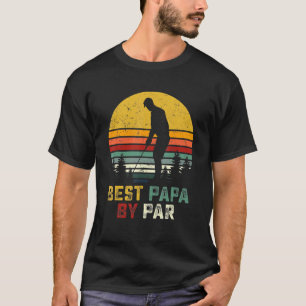 Bästa Pappa efter Par Fars dag Golf Gift Grandpa T Shirt