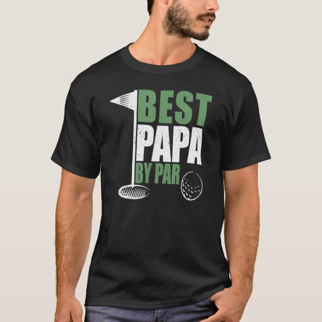 Bästa Pappa efter Par Fars dag Golf Pappa Grandpa T Shirt (Framsida)