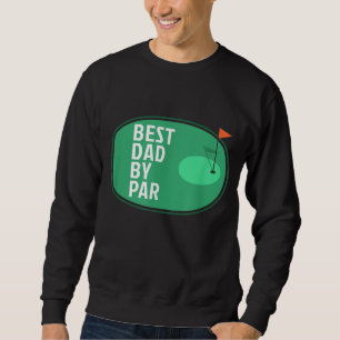 Bästa Pappa efter Par Funny Golf Fars dag Golfer Lång Ärmad Tröja