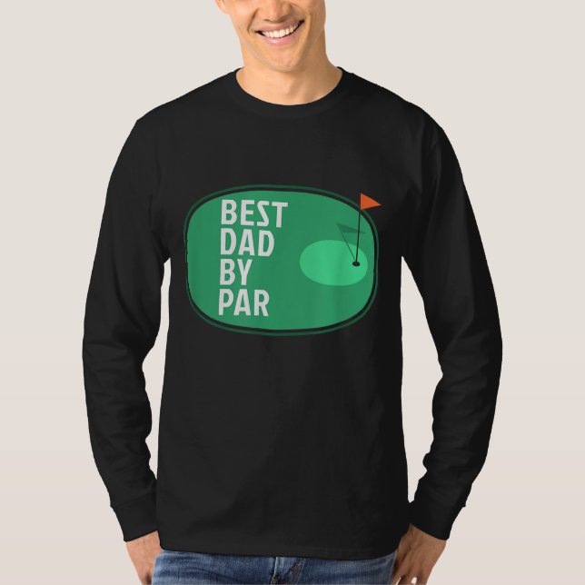 Bästa Pappa efter Par Funny Golf Fars dag Golfer T Shirt (Framsida)