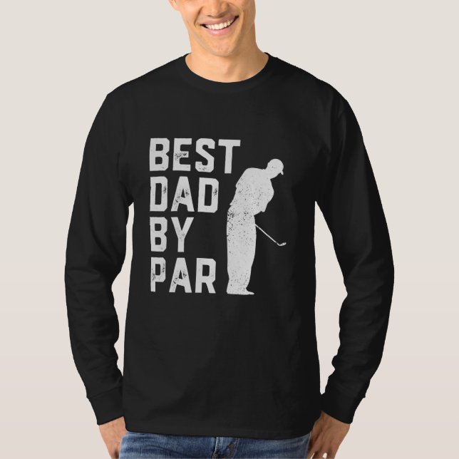 Bästa Pappa efter Par Golf Älskare Gift För manar  T Shirt (Framsida)