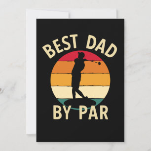 Bästa Pappa efter Par Golf älskare pappa-gåva Kort