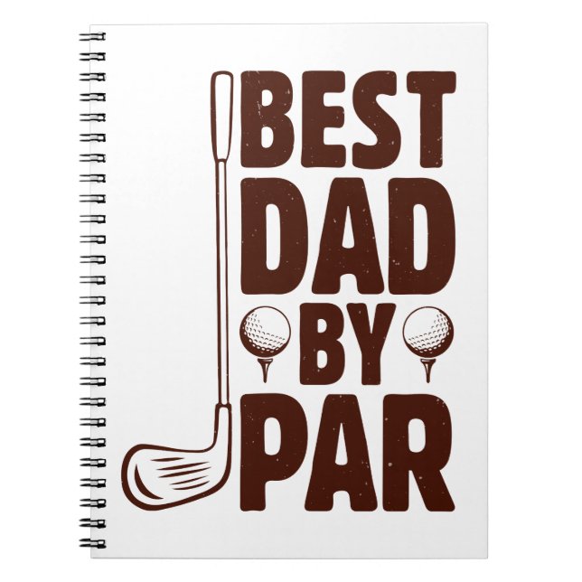 Bästa Pappa efter Par Golf Pappa Anteckningsbok (Framsidan)