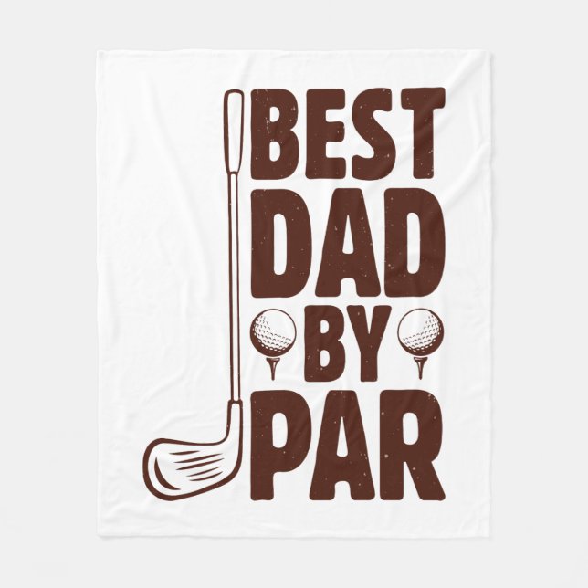 Bästa Pappa efter Par Golf Pappa Fleecefilt (Framsidan)