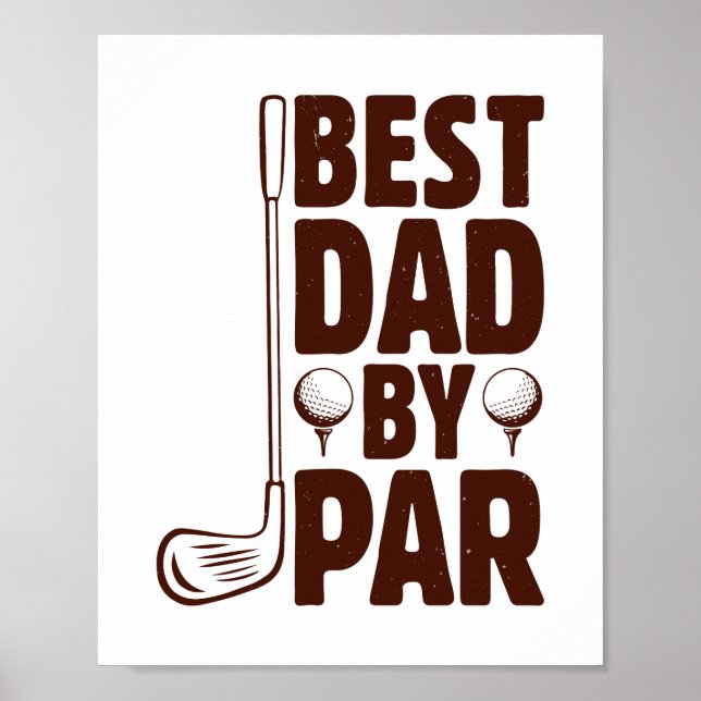 Bästa Pappa efter Par Golf Pappa Poster (Framsidan)