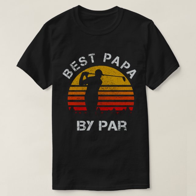 Bästa Pappa efter Par Golf T Shirt (Design framsida)