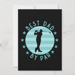 Bästa pappa efter par golfing Pappa-gåva Kort