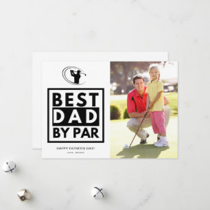 Bästa Pappa efter Par Photo Golfing Fars dag Julkort