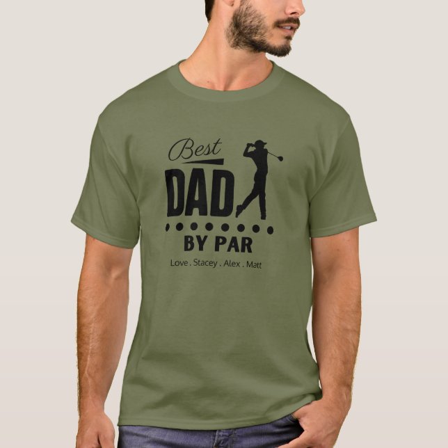 Bästa Pappa efter PAR Retro-teckensnitt T Shirt (Framsida)