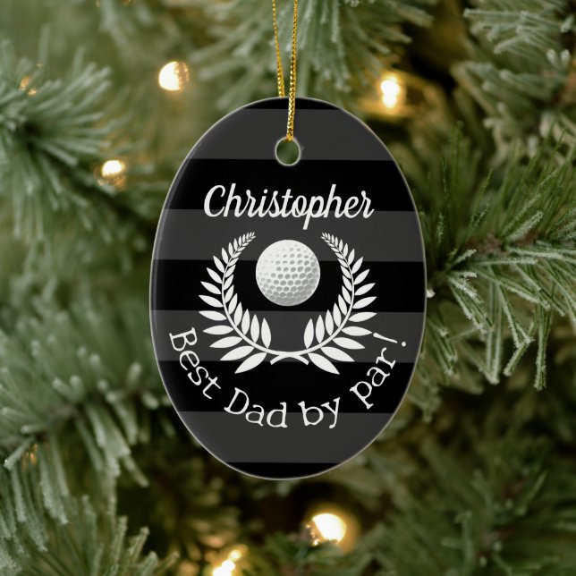 Bästa Pappa efter Par Wandeans eget namn Fars dag Julgransprydnad Keramik (Träd)