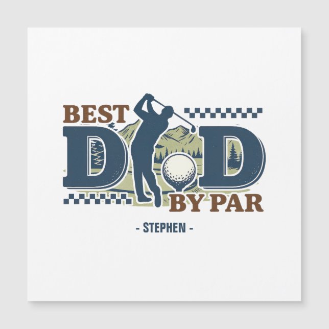 Bästa Pappa efter parentes - Golf Pappa Silhouette (Framsida)
