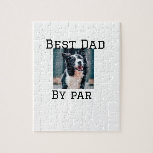 Bästa pappa efter paret hund.. ...plocka modern bi pussel (Vertikal)