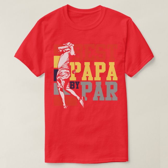 Bästa Pappa efter pärongolf T Shirt (Design framsida)