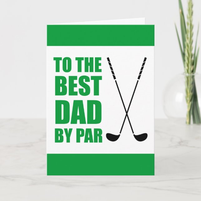 Bästa Pappa efter pars Golf Birthday Kort (Framsida)