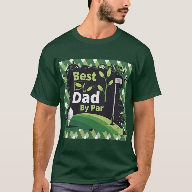 Bästa Pappa-efter-pars-golfdesign T Shirt (Framsida)