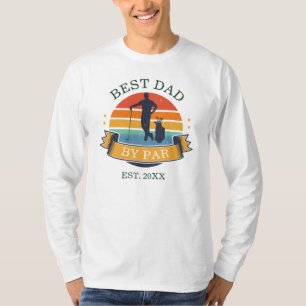 Bästa Pappa efter pars Personlig Retro Fars dag-ta T Shirt