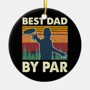 Bästa Pappa efter Träd Frisbee-skivspelare Julgransprydnad Keramik