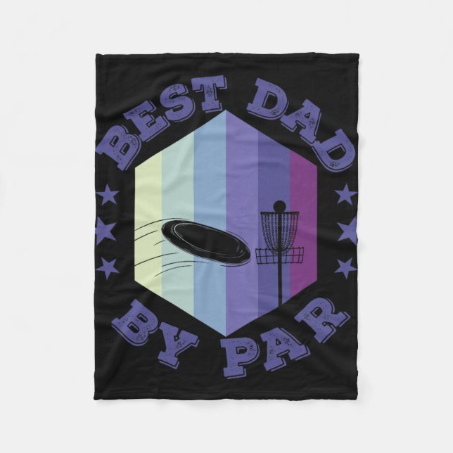 Bästa Pappa Enligt Par Discgolf  Fleecefilt (Framsidan)