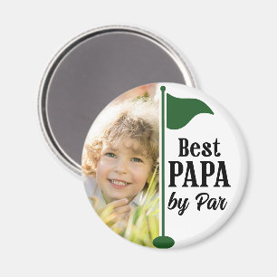 Bästa pappa enligt par-foto golf-flagg magnet