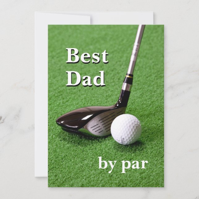 Bästa pappa enligt par Golf tema  Kort (Framsida)