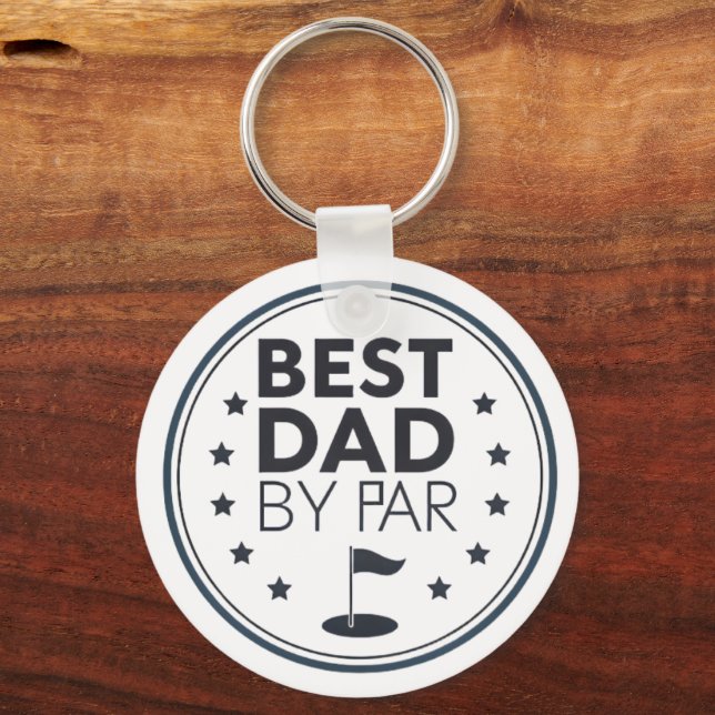 Bästa pappa enligt par Golfmärke design Nyckelring (Framsida)
