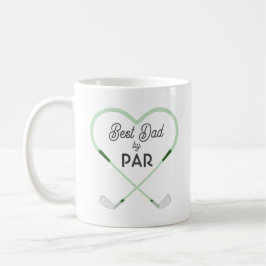 Bästa pappa enligt Par Kärlek formad Golf Tema Kaffemugg