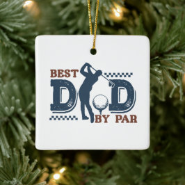 Bästa pappa enligt par-ornament julgransprydnad keramik