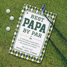 Bästa Pappa enligt Par Personlig Golfhandduk Prese