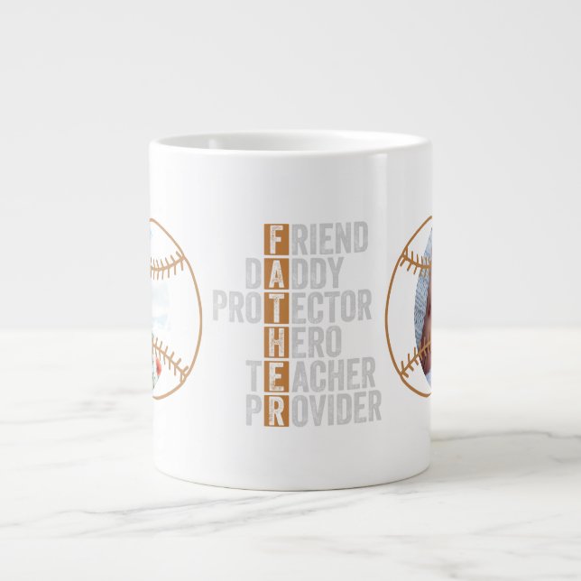 Bästa pappa faderns beskyddare hjälte lärare lever jumbo mugg (Framsidan)