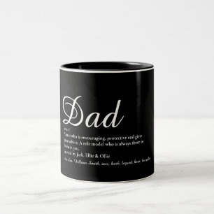 Bästa Pappa Far Ever Definition Skript Två-Tonad Mugg