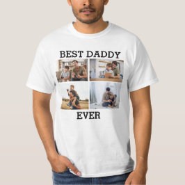 Bästa pappa Far Pappa Photo Collage Bild T Shirt