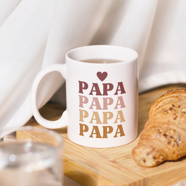 Bästa Pappa-färgade retro-fet Fars dag Kaffemugg (Skapare uppladdad)