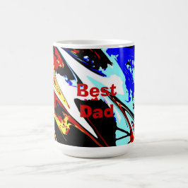 Bästa Pappa, färglös Abstrakt Kaffemugg