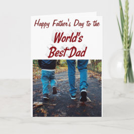 Bästa Pappa Fars dag fotoburgundy Kort