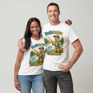 Bästa pappa fiskaren vid sjön Rolig presentidé T Shirt