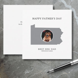 Bästa pappa för hundar Pennsylvania Foto Fars dag Julkort