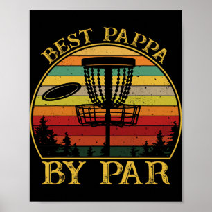 Bästa Pappa Före Par Rolig Disc Golf Pappa Poster