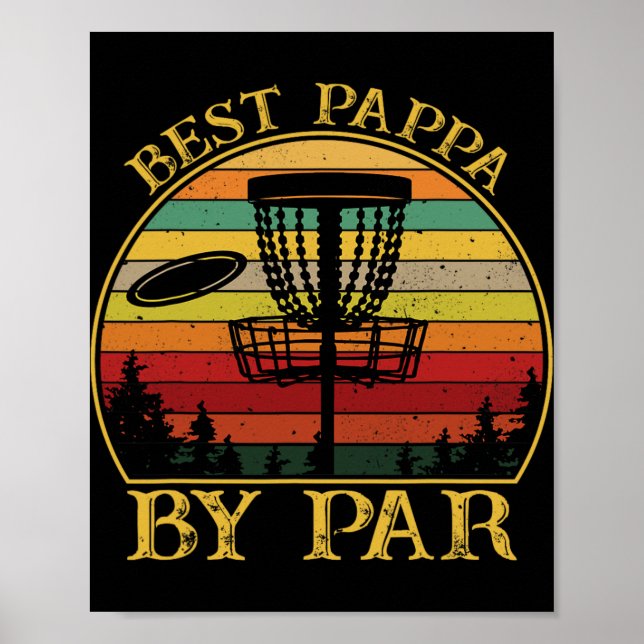 Bästa Pappa Före Par Rolig Disc Golf Pappa Poster (Framsidan)