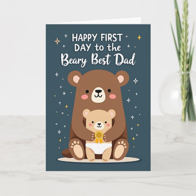 Bästa Pappa Första Dagen Kort (Framsida)