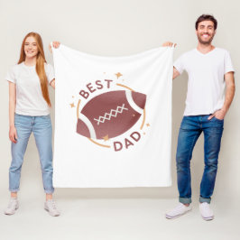 Bästa pappa-fotboll fleecefilt