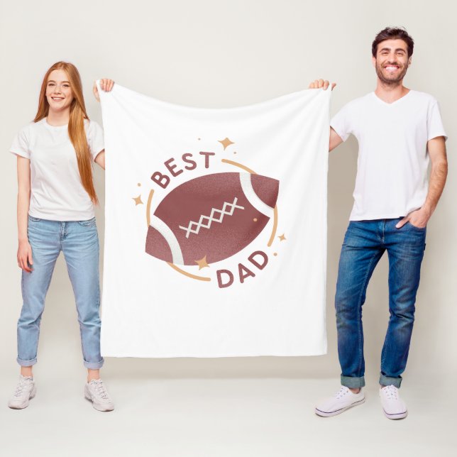 Bästa pappa-fotboll  fleecefilt (På plats)