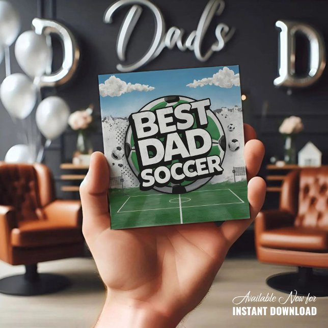 Bästa pappa fotboll graffiti fars dag julkort (Skapare uppladdad)